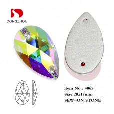 DZ 4065 28X17 MM tear drop crystal sew on stone 